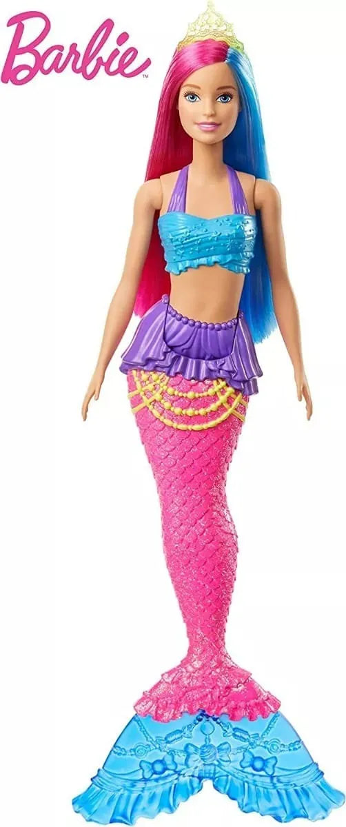 Muñeca Barbie Sirena Dreamtopia Gjk07 Mattel Cola Violeta