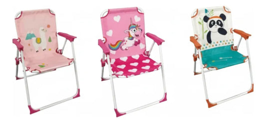 Silla Reposera Infantil Plegable Con Funda Sl6308 Shine Rosa