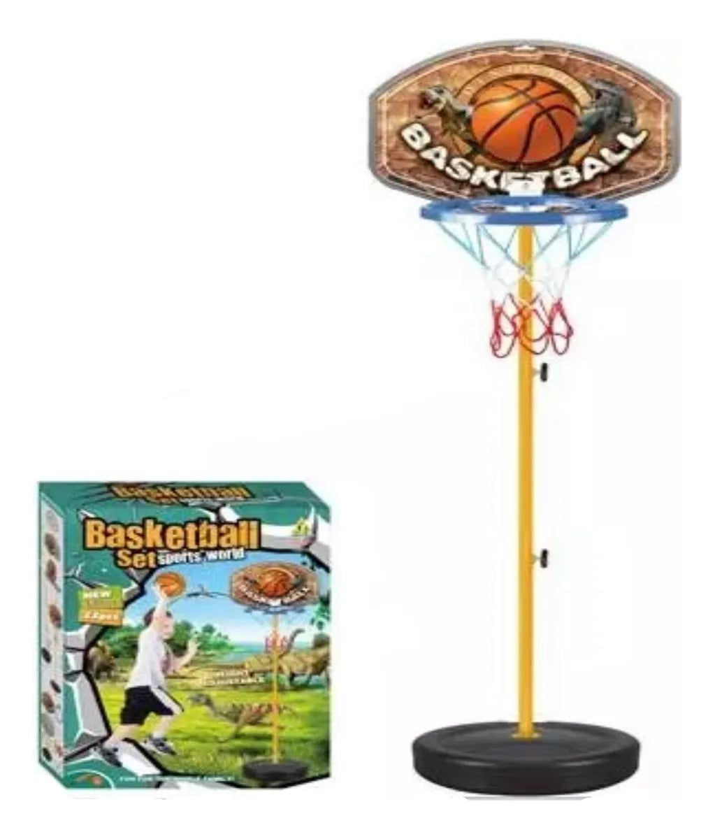 Aro De Basquet Con Pie Inflador + Pelota 2218256