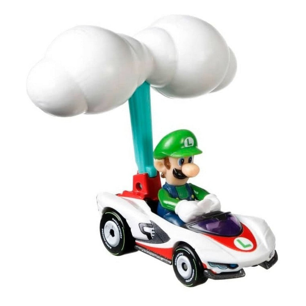 Hot Wheels Mario Kart Auto Con Personaje Gvd30 Mattel