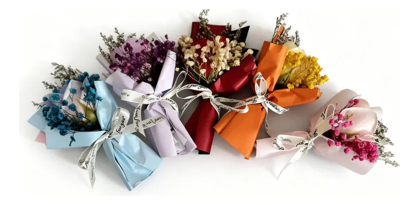 Ramo De Flores Secas 15cm Kl809 Celeste