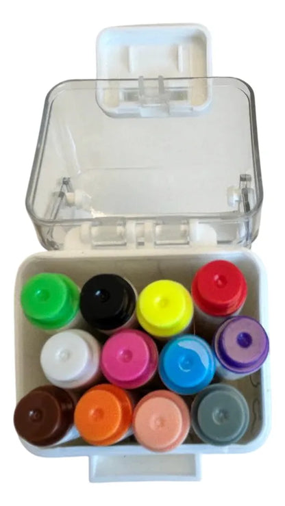 Marcadores Acrílicos Punta Redonda Estuche X12 Sl7101 Shine Surtido