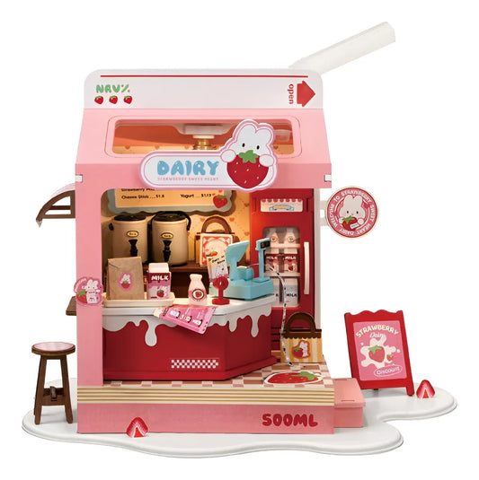 Robotime Puzzle 3d Caja De Leche De Fresa Ds034 Rolife