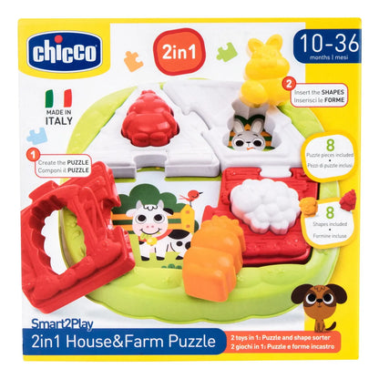 Chicco Puzzle 2 En 1 Casa De La Granja 11085