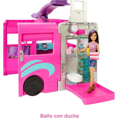 Barbie Supercaravana Dreamcamper Con Tobogán Hcd46 Mattel