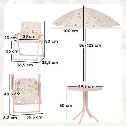 Set De Jardín Infantil De 4 Piezas Estampado Sl6314 Shine Rosa