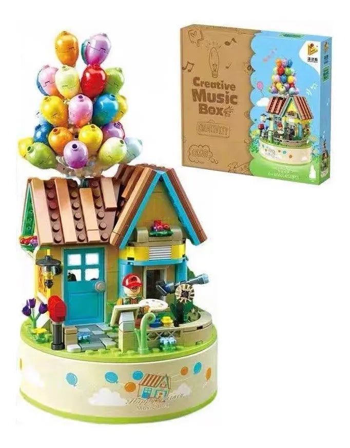 Panlos Bricks Caja Musical Puzzle 3d Casa Globos Up 2143295 528