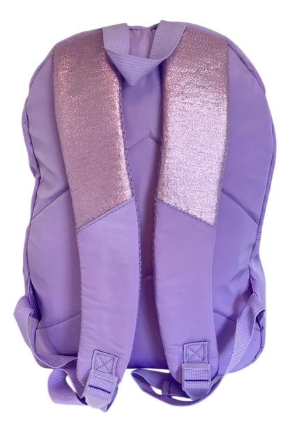 Mochila Espalda Escolar 18p Brillosa Sl1907l Kinderland Violeta