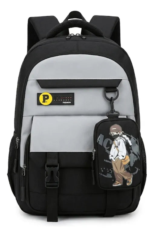 Mochila Escolar Negra 17 Kl1229 Shine