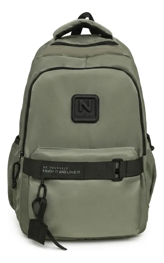 Mochila Escolar Ligera Verde Kl1163 Shine
