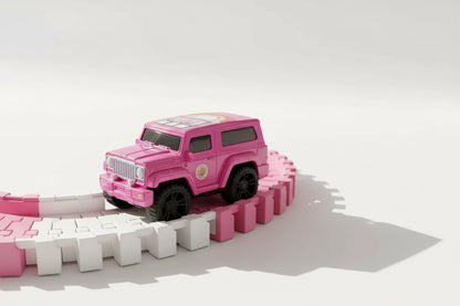 Pista Flexible Con Auto Rosa 56pzs 3067826 Shine Rosa