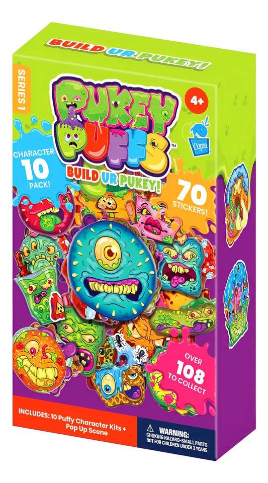 Pukey Puffs Pack 10 Personajes 3d + Stickers S1007