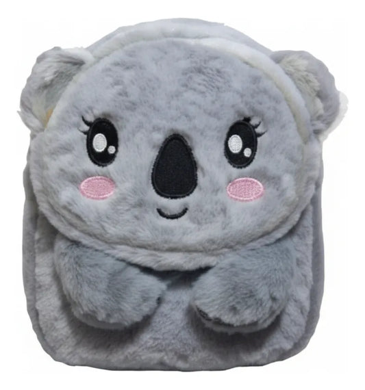 Mochila Peluche De Koala Kl1207 Shine Gris