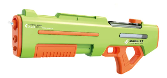 Pistola De Agua Eléctrica Doble Cañón Kb1380 Shine Verde