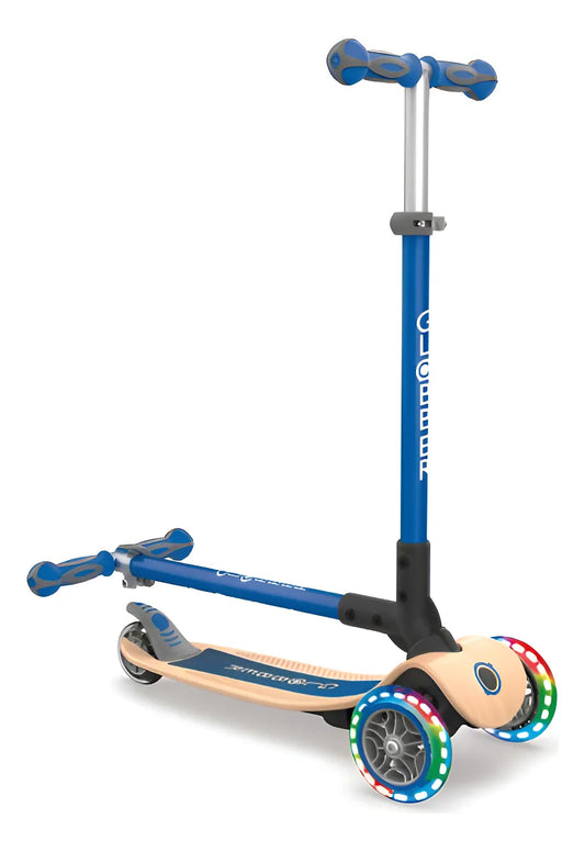 Globber Monopatin Primo Portátil Wood C/luces Azul 436-100 Azul 436-100