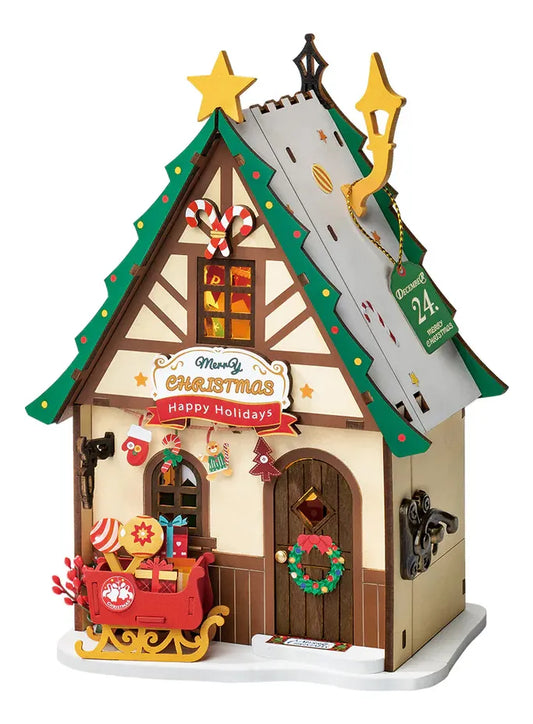 Robotime Rolife Puzzle 3d Casa Navideña Ds036