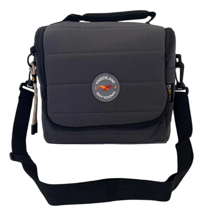 Lunchera Térmica Escolar Con Correa Sl2503g Kinderland Gris