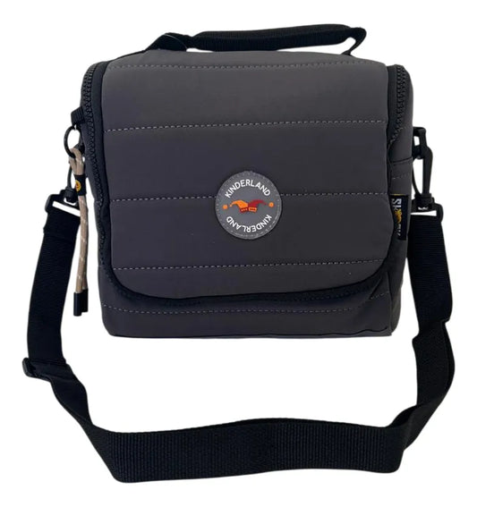 Lunchera Térmica Escolar Con Correa Sl2503g Kinderland Gris