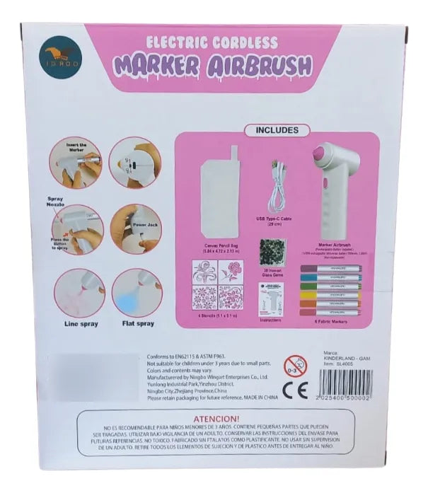 Maker Airbrush Aerógrafo Eléctrico Inalámbrico Sl4005 Vs