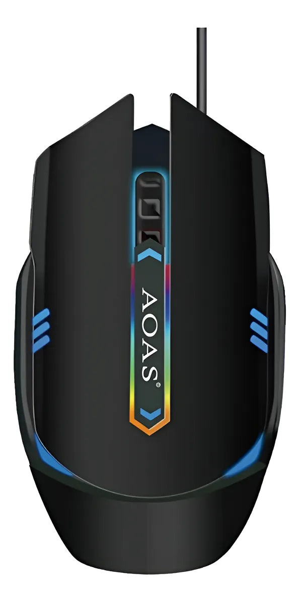 Mouse Gamer Aoas Usb Rgb Luz V5 2064203 Shine Negro