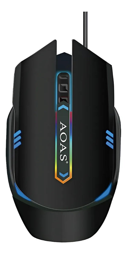 Mouse Gamer Aoas Usb Rgb Luz V5 2064203 Shine Negro