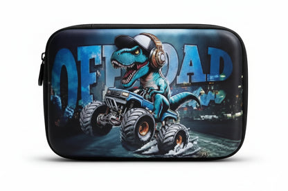 Cartuchera 3d Dinosaurio Off Road 1 Piso Kl1274 Shine Negro