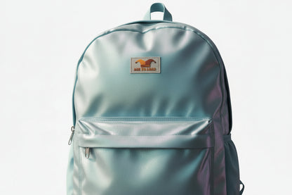 Mochila Espalda Escolar 18p Brillosa Sl1907v Kinderland Verde Agua