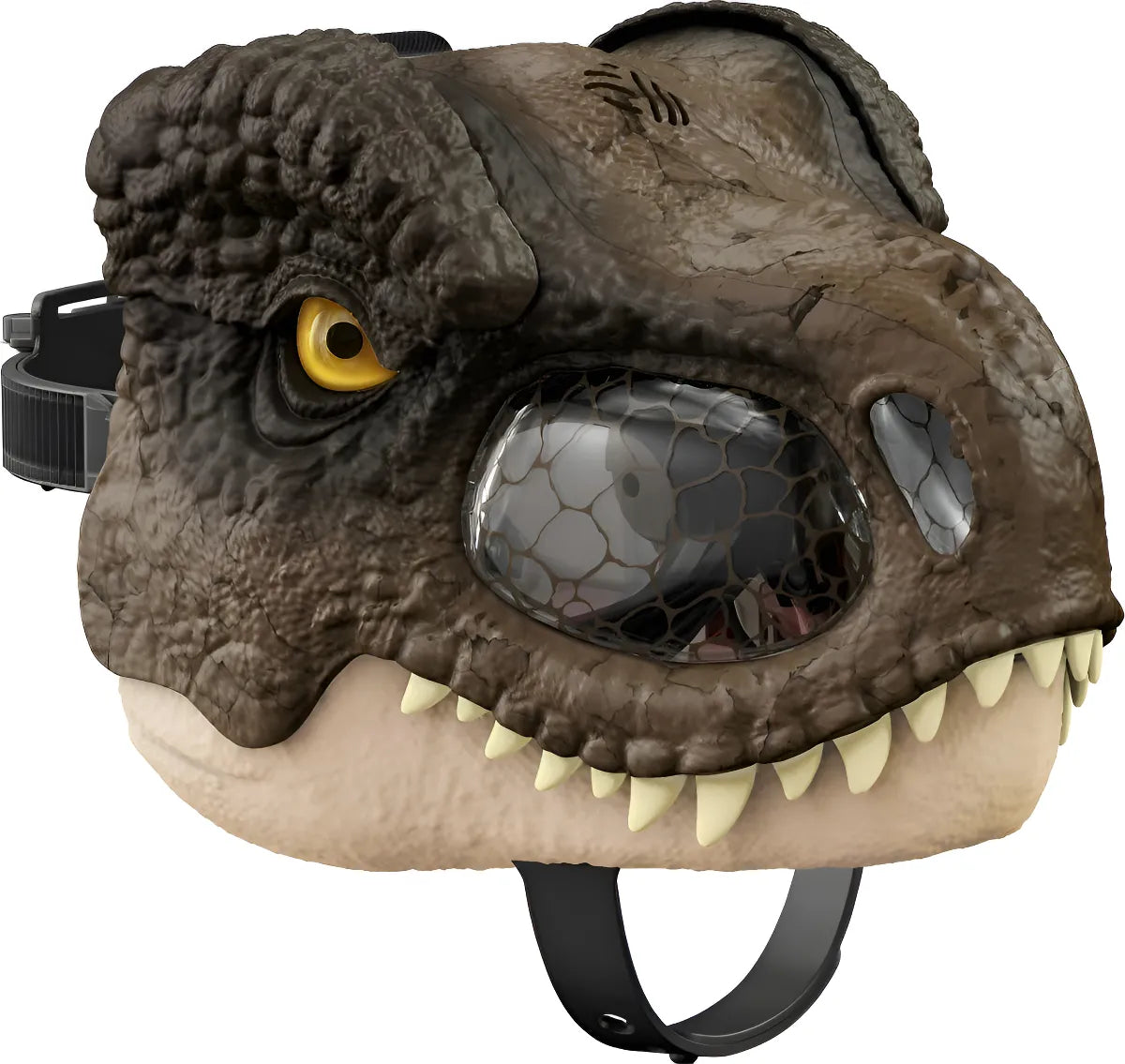 Máscara Interactiva Muerde Y Ruge De T-rex Mattel Gwd71 Marrón T-rex T-rex