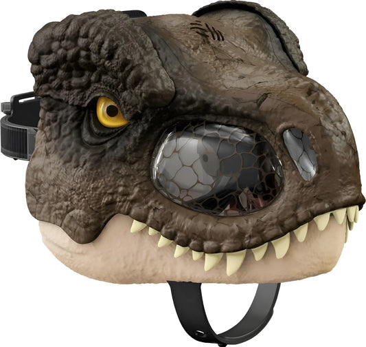 Máscara Interactiva Muerde Y Ruge De T-rex Mattel Gwd71 Marrón T-rex T-rex