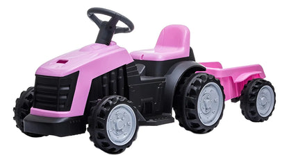 Tractor Con Acoplado A Batería Cn-shj61908t Rosa Rosa