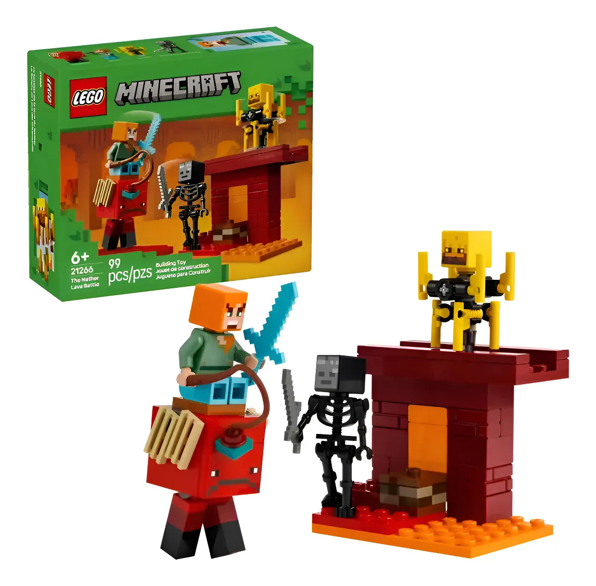 Lego Minecraft La Batalla De Lava Del Inframundo 21266