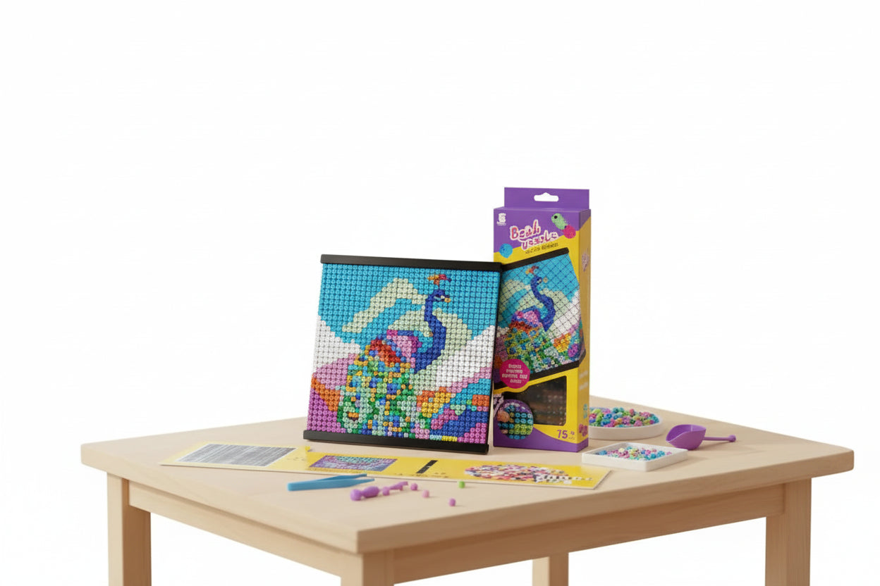 Puzzle Grid Arte En Pixeles Pavo Real 2000 Pzs 3104812 Shine