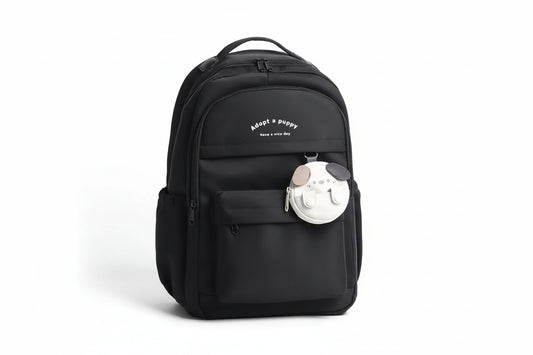 Mochila Escolar Aesthetic Negro Kl1160 Shine Negro