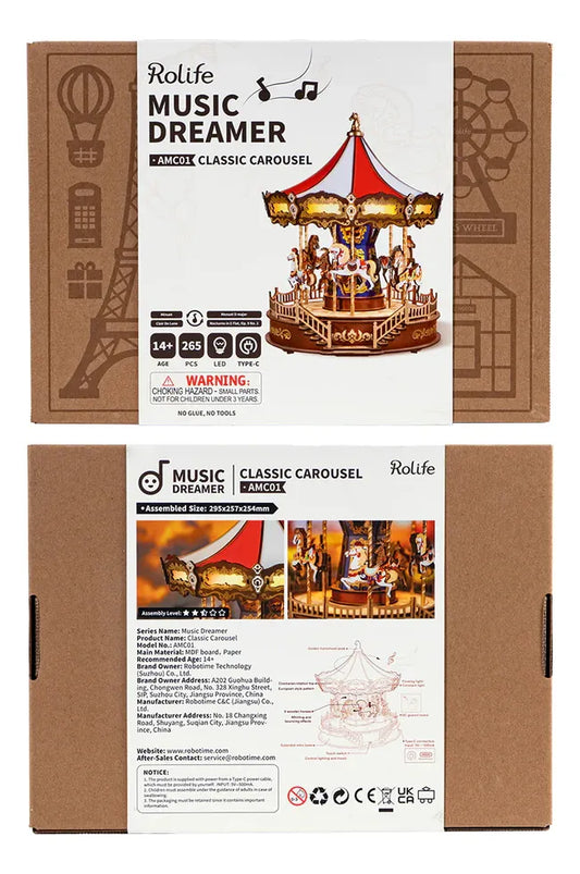 Robotime Puzzle Rolife Classic Carousel AMC01