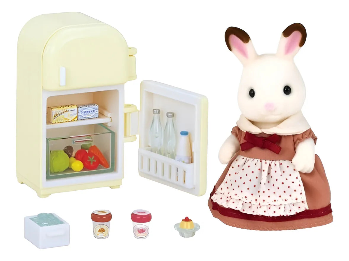 Sylvanian Mama Conejo Chocolate Con Set De Heladera 5014sy