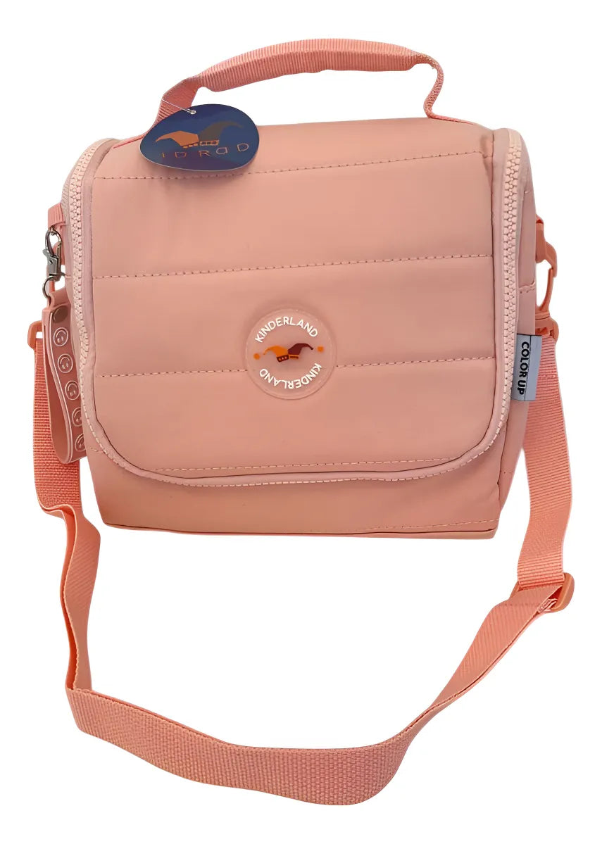 Lunchera Térmica Escolar Con Correa Sl2503r Kinderland Rosa