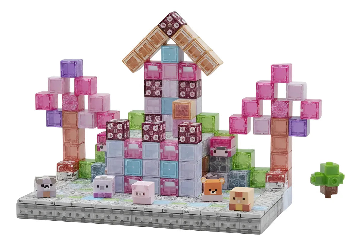 Bloques Magnéticos Cubos Steam Minecraft Pink Shine 2960018 193 Pzs