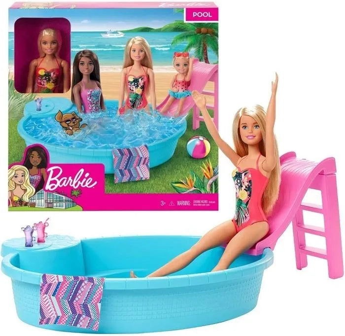 Muñeca Barbie Con Piscina Glam Ghl91 Mattel