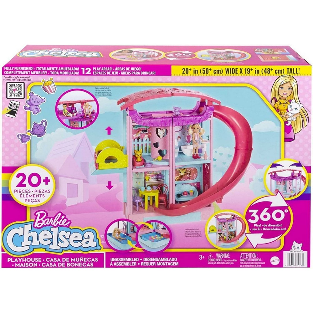 Barbie Casa De Juegos 2 Pisos Muñeca Chelsea Hck77 Mattel