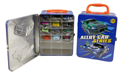 Valija Con 6 Autos Pull Back 2410705 Shine Azul