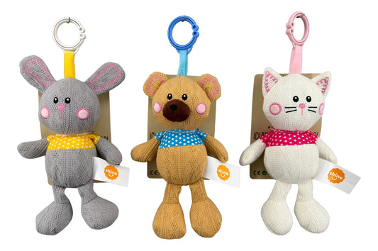 Colgante Sonajero Animalitos Tejido 25cm T21189 Getco