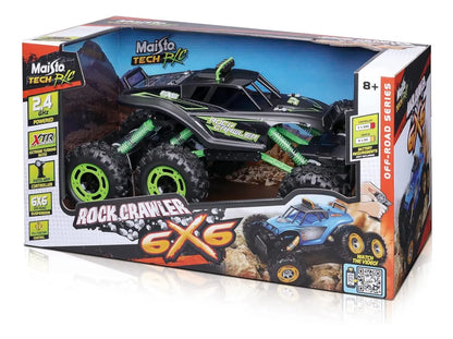 Maisto Rock Crawler 6x6 A Radio Control Negro Mate 82745