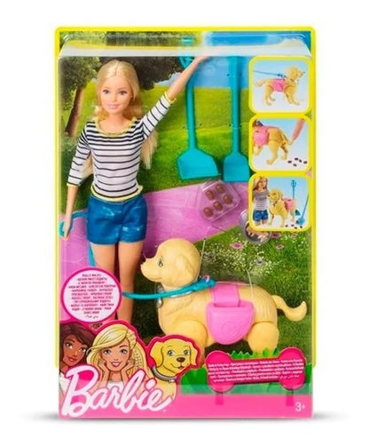 Barbie Muñeca Paseo De Perrito Dwj68