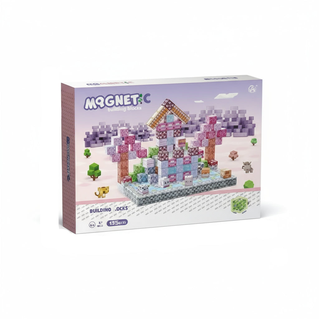 Bloques Magnéticos Cubos Steam Minecraft Pink Shine 2960018 193 Pzs