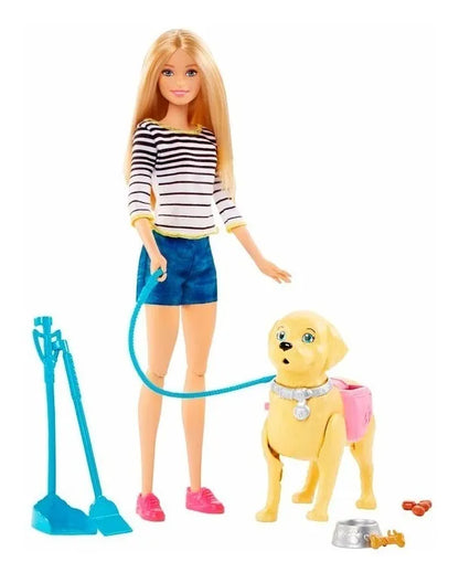 Barbie Muñeca Paseo De Perrito Dwj68
