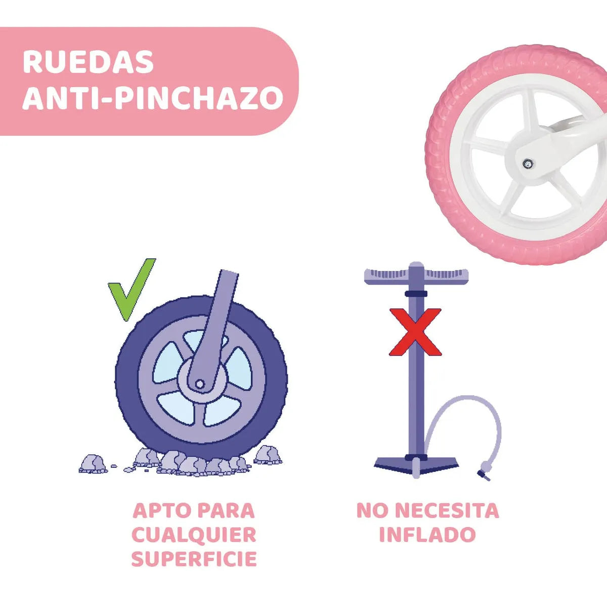 Chicco Primera Bicicleta Equilibrio Pink Comet Rosa Con Blanco