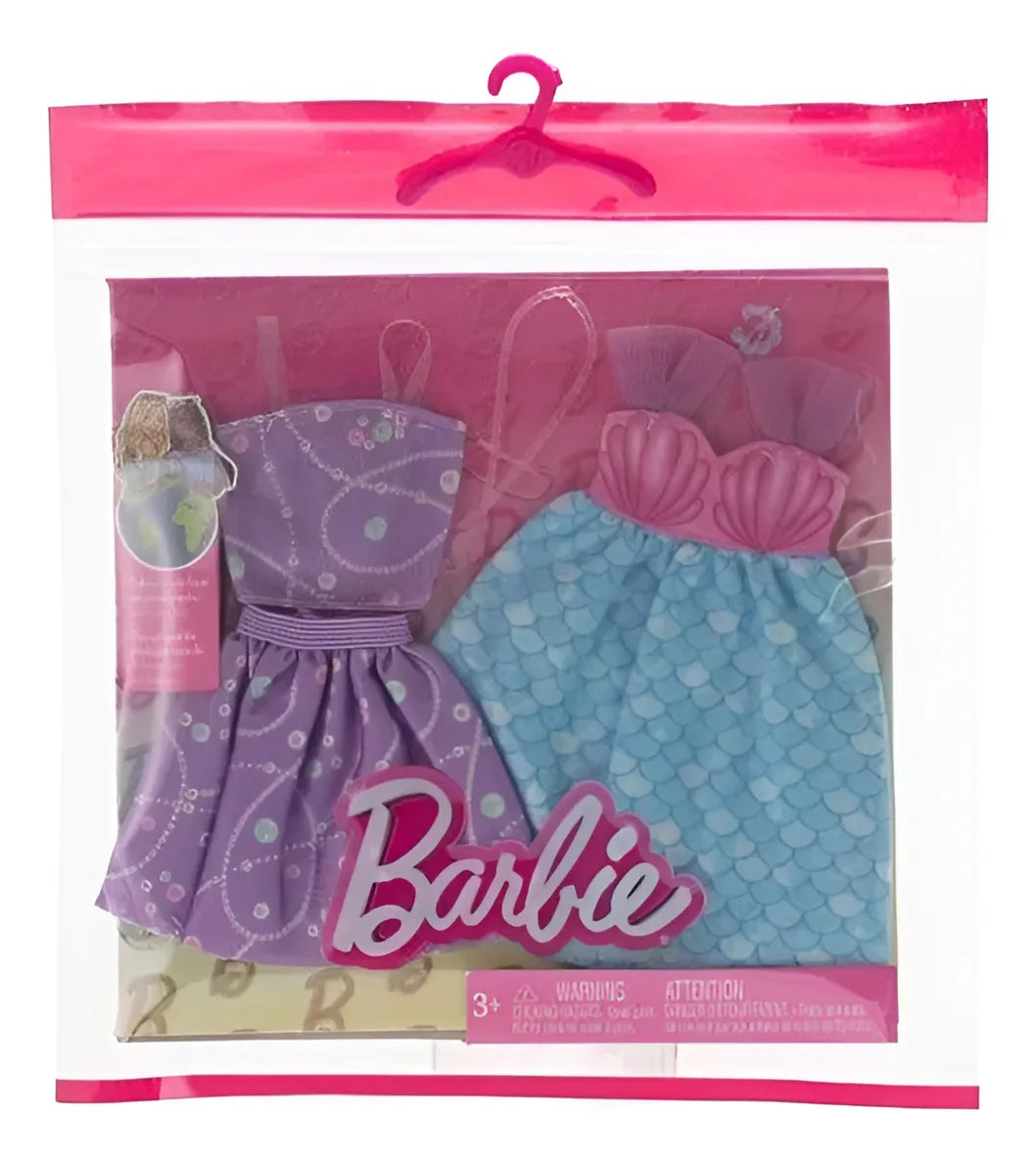 Barbie Ropa Accesorios Para Muñeca 2 Looks Gwf04