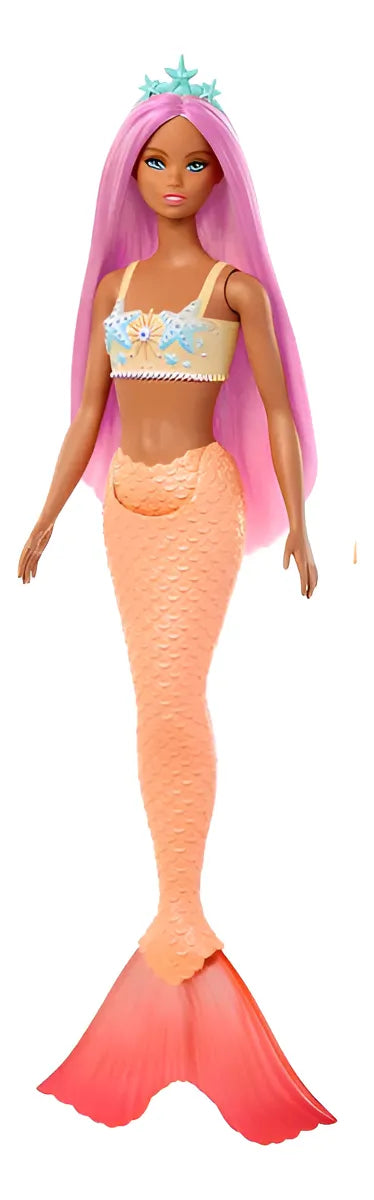 Barbie Muñeca Sirena Cabello Multicolor Hrr02 Mattel