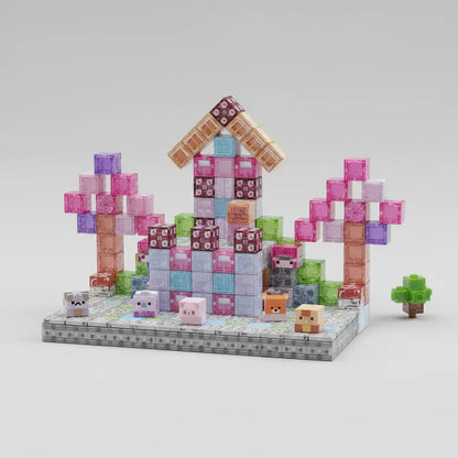 Bloques Magnéticos Cubos Steam Minecraft Pink Shine 2960018 193 Pzs