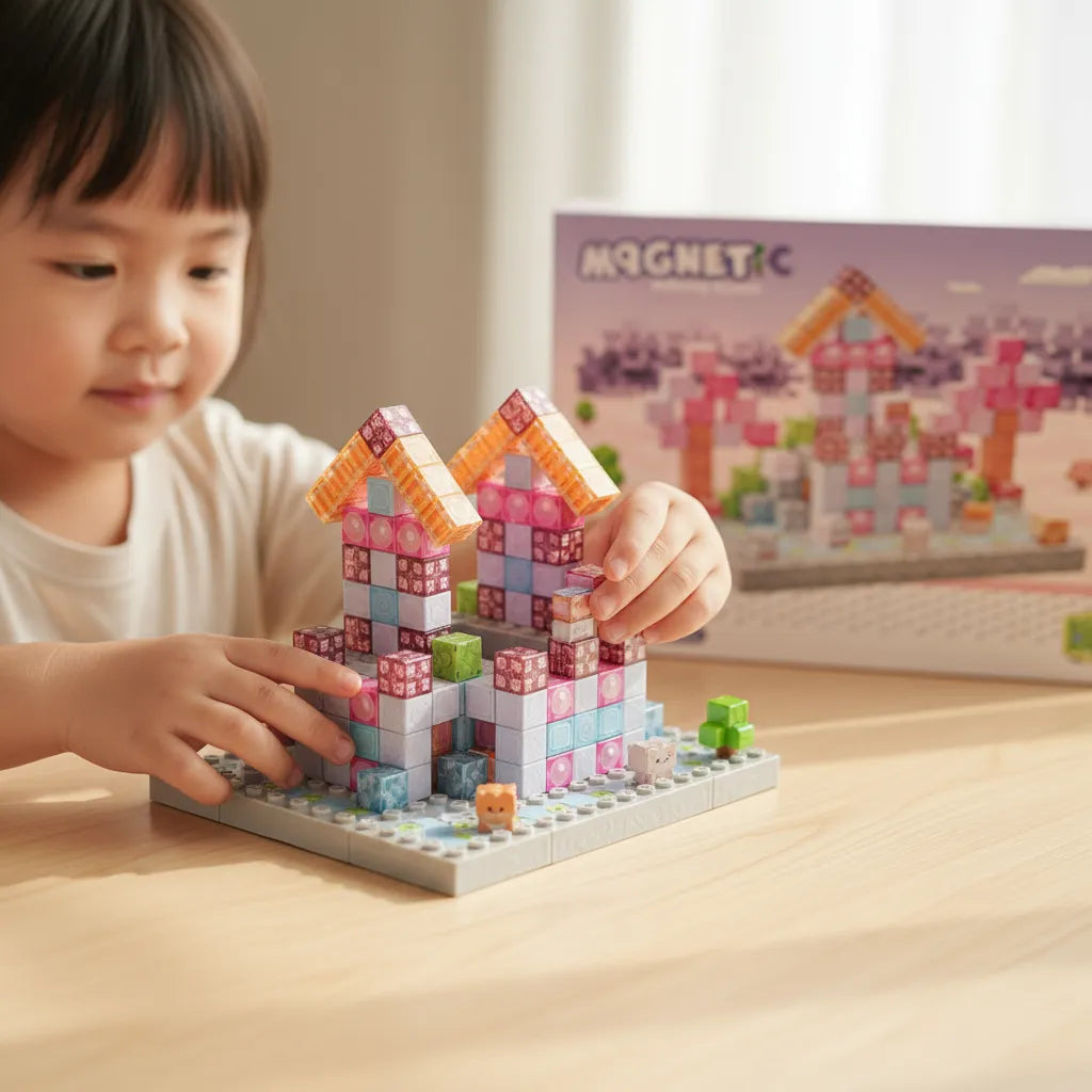 Bloques Magnéticos Cubos Steam Minecraft Pink Shine 2960018 193 Pzs